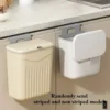 White Wall-Mounted Trash Bin for Kitchen Space-Saving Plastic Garbage Storage Container