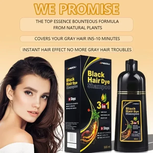 Sbee16101e31244cbb37c81e638d76540q.webp Meidu 3 In 1 Instant Coloring Shampoo Natural Black Color for Men Women Hair Dye Herbal Brown Purple Hair Dye Hair Dye Shampoo