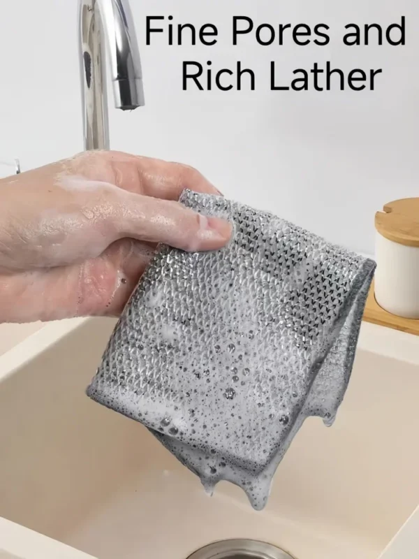20/5pcs Reusable Wire Dishwashing Rags - Non-Scratch Multi purpose Cleaning Pads for Wet and Dry Dishcloths for Washing Dishes