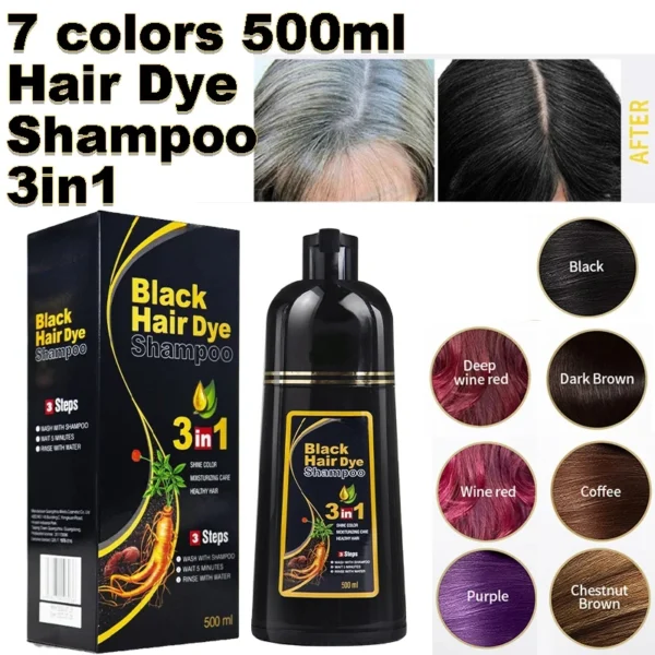 Sc1bc2b9a0dc14fc7baaf32c7ae5ff05ba.webp Meidu 3 In 1 Instant Coloring Shampoo Natural Black Color for Men Women Hair Dye Herbal Brown Purple Hair Dye Hair Dye Shampoo