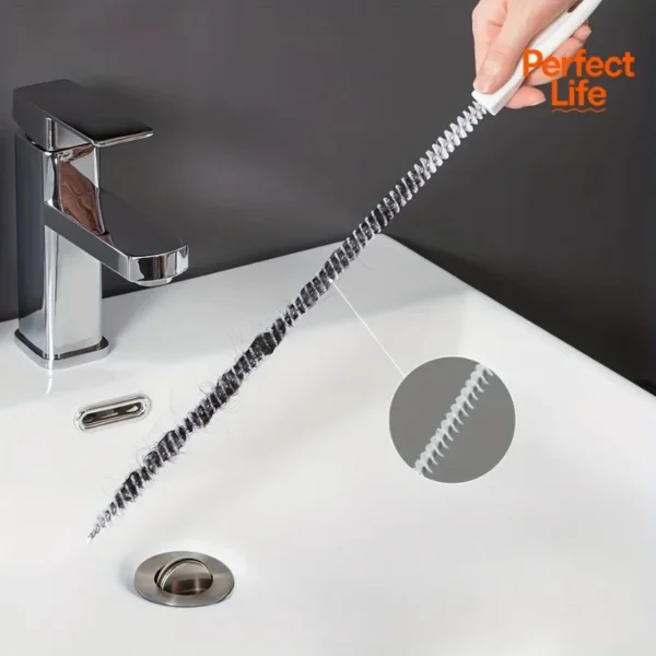 1Pcs Pipe Dredging Brush Flexible Bathroom Hair Sewer Sink Cleaning Brush Bendable for Home Kitchen Sink Bathroom Hair Sewer