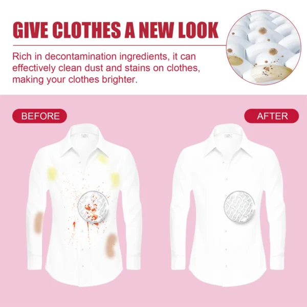 Sc3a8753844544c2baad66efba9bdf22ap.webp 20/40/100/200pcs Clothing Wipes Jacket Shirt Blouse Color Protection Stain Removal Wet Wipes Multifunction Clothes Cleaner