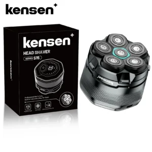 KENSEN Electric Head Shavers for Bald Men 6D Magnetic Razor Beard Trimmer USB Rechargeable LED Display Waterproof Beard Shavers