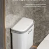 12/16L Press Type Wall Mounted Trash Can For Bathroom Toilet Garbage Bucket With Lid Kitchen Recycling Bin Hanging Wastebasket