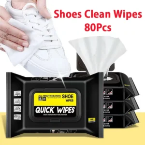 Scc1182d3793c4446b4ec7a6a81312789E.webp 12/30/80pcs Disposable Shoe Wipes Portable Shoe Cleaners Travel Sneaker Wet Wipes Quick Cleaning White Shoes Artifact Polishing