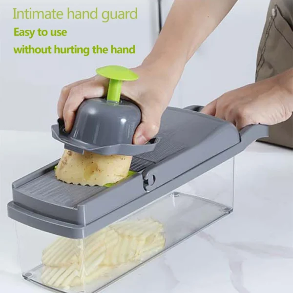 Scdddd1d25d9f4c219b24af296e389b52T.webp Vegetable Cutter Multifunctional Slicer Fruit Potato Peeler Carrot Grater Kitchen accessories basket vegetable slicer