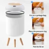 Sce1501379f554f54bab5f02b9ec26e95u.webp Automatic Trash Can with Lid, Small Plastic Smart Trash Can, Motion Sensor Trash Can for Bedroom, Bathroom, Kitchen, Office