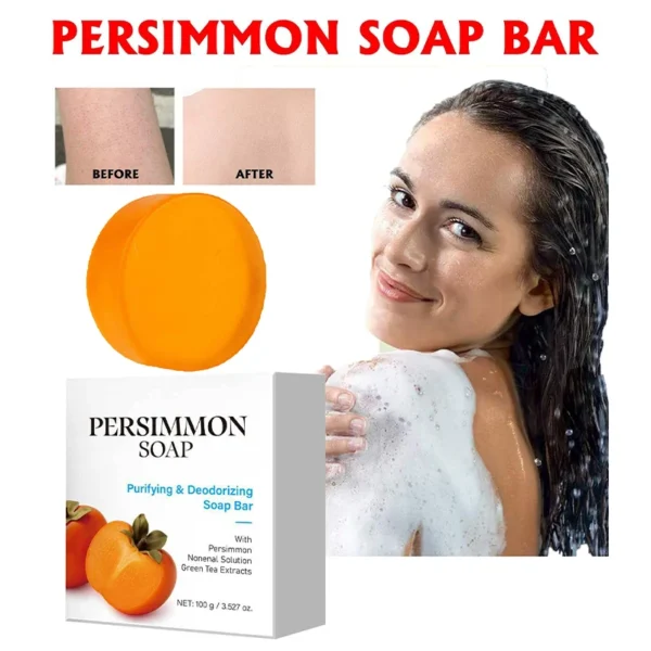 Japanese Persimmon Soap Brand Natural Gentle Cleansing Body Deodorant Soap Suitable For All Skin Types Moisturizing Cleans Soap