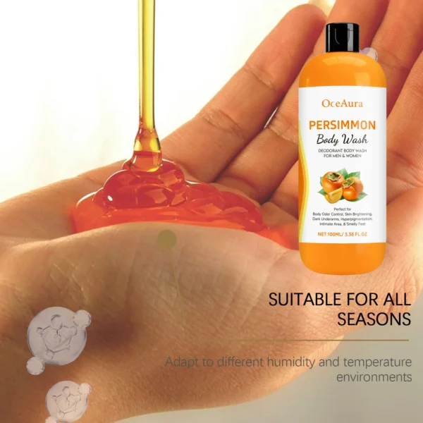 Sd0d4d11a6eb1473bb8238f1a44490a26I-1.webp Persimmon Body Wash Remove Dirt Sweat Eliminating Odor Oil Control Exfoliating Smoothing Softening Lasting Aroma Foam Shower Gel