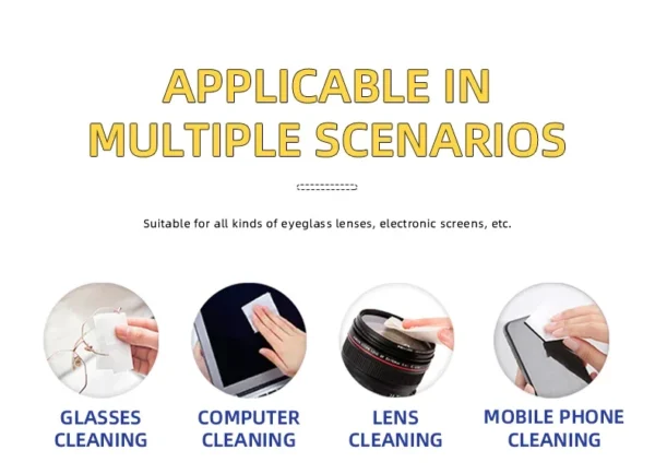 10-100pcs 100-Count Disposable Glasses Cleaning Wipes, for Glasses, Screens, and Lenses