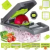 16in1 Multifunctional Vegetable Cutting Artifact Kitchen Dice Cutter Plinter Silk Wiper Kit Fruit Slicer Potato Shredder