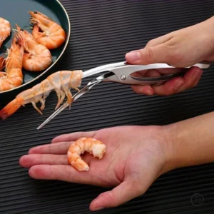 Sd2300cc546204b4a8507a5c998e54e52Q.webp Stainless Steel Shrimp Deveined Device - Ergonomic Fishbone Design,Easy Shell Removal,Kitchen Seafood Preparation Gadget