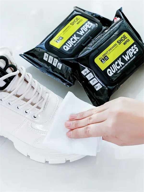 12/30/80pcs Disposable Shoe Wipes Portable Shoe Cleaners Travel Sneaker Wet Wipes Quick Cleaning White Shoes Artifact Polishing