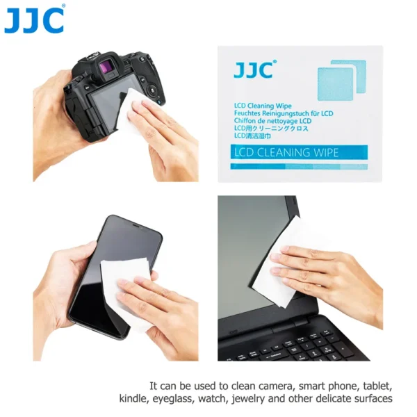 JJC 110Pcs Lens Cleaning Wipes Moistened Individually Wipes Pre-moistened Lens Cleaning for Glasses Camera Lens Phone Screen