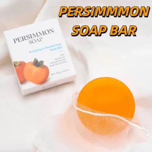 Sd8075e87b45648b08398a00d09fb97aeE.webp Japanese Persimmon Soap Brand Natural Gentle Cleansing Body Deodorant Soap Suitable For All Skin Types Moisturizing Cleans Soap
