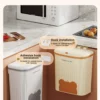 8.5/12L Kitchen Wastebasket Wall Mounted Trash Can With Lid Bathroom Trash Bin Garbage Can for Cabinet Under Sink Recycling Bin