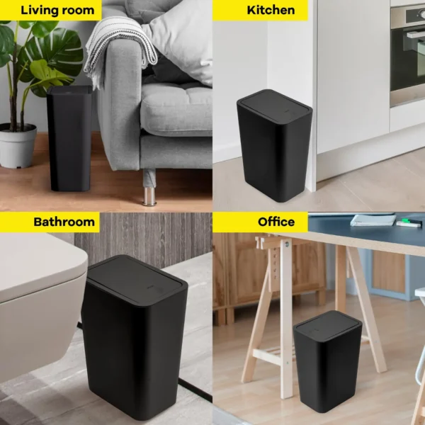 Sdbdec8309caf4d49b6a4ef0d403cfeabs.webp Bathroom Trash Can-10L Small Garbage Can with Press Top Lid for Toilet,Bedroom,Living Room – Plastic Wastebasket with Pop-up Lid