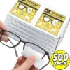 Sdc844a651316426e963db79a7925e25eI.webp 10/500pcs Anti Fog Cleaning Wet Wipes Disposable Glasses Phone Lens Screen Wipes Non Scratch Optical Cloth Individually Wrapped