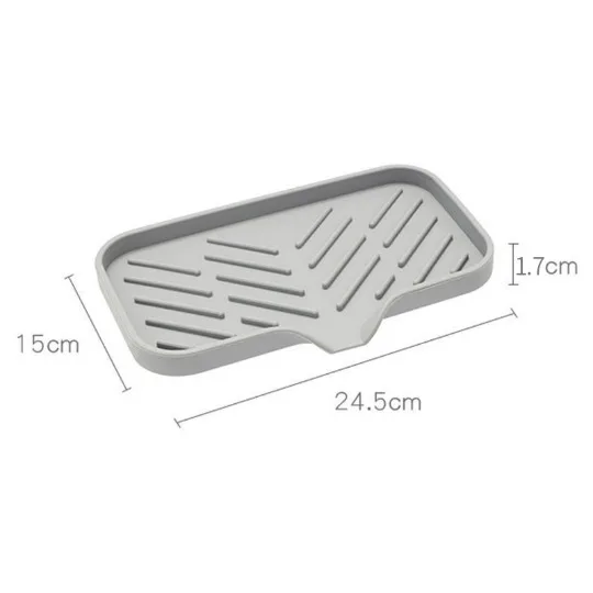 Sdd37172ef70e46bda91ec85f513cb9b1P.webp Sink Silicone Tray With Drain Soap Sponge Storage Holder Countertop Sink Scrubber Brush Soap Storage Rack Kitchen Organizer