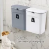 Sdd6912e5b1724c0d96363b6df3ba909b8.webp 7/9L Wall Mounted Trash Can Household Galley Waste Bin Hanging Bathroom Trash Can With Lid Food Garbage Bin Kitchen Accessories