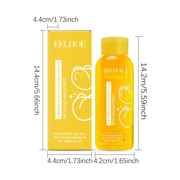 Female Body Wash with Natural Sunflower Oil Private Parts Cleansing Refreshing Oil Long-Lasting Fragrance Anti Itch Shower Gel