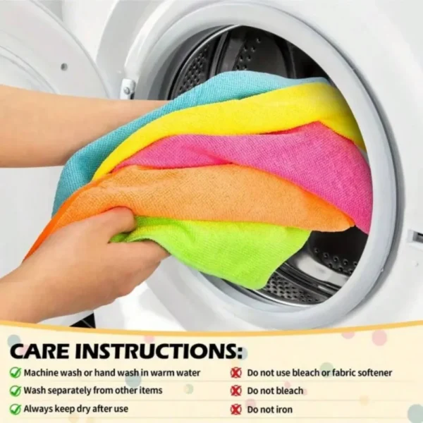 1/3/5/10Pcs Microfiber Cleaning Cloth Set Multi-color Soft Quick-drying Absorbent for Kitchen Bathroom Hotel Home Cleaning