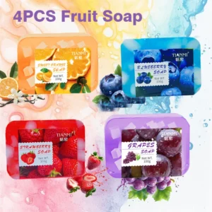 Se5a14eb8b8304f7abcfd26a4c39bf316o.webp 4PCS fruit jelly soap, deeply cleanses and removes makeup, bathes the whole body, moisturizes and nourishes