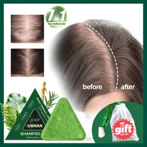Se838203c82944ad09aac2231229f5e2fW.webp 120g Usman Grass & Platycladus Shampoo Soap Strengthen Hair Root Growth Shampoo Bar Natural Herbal Hair loss treatment Hair Care