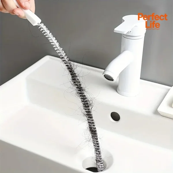 1Pcs Pipe Dredging Brush Flexible Bathroom Hair Sewer Sink Cleaning Brush Bendable for Home Kitchen Sink Bathroom Hair Sewer