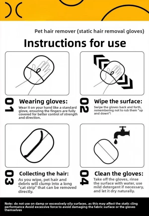 Pet Hair Removal Kit: Sticky Roller, Static Brush & Grooming Gloves - For Cat Dog Fur on Furniture Car Clothing