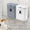 Sf4b258d4b2ad470889eadce81cf98d32F.webp 7/9L Wall Mounted Trash Can Household Galley Waste Bin Hanging Bathroom Trash Can With Lid Food Garbage Bin Kitchen Accessories