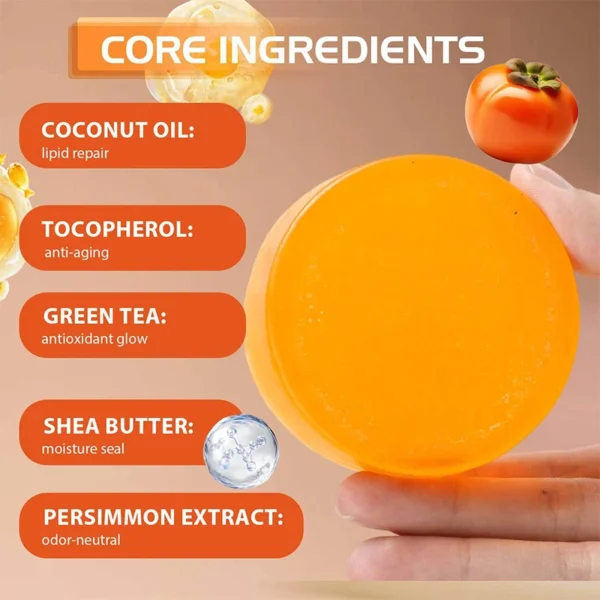 Japanese Persimmon Soap Brand Natural Gentle Cleansing Body Deodorant Soap Suitable For All Skin Types Moisturizing Cleans Soap