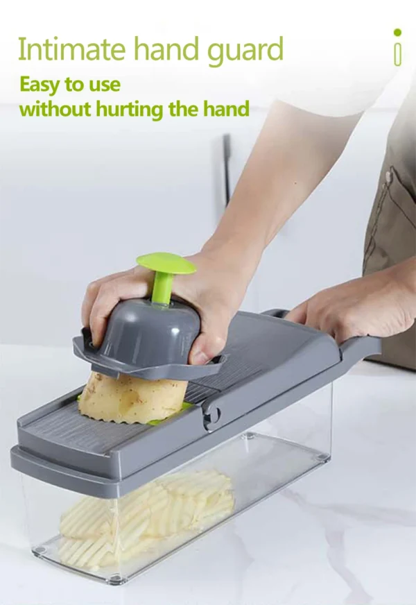 Sfbd6e3fe1d3e4283abc9eba3378f7edee.webp Vegetable Cutter Multifunctional Slicer Fruit Potato Peeler Carrot Grater Kitchen accessories basket vegetable slicer