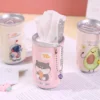 Canned Wet Wipes Portable Children Barreled Cans 30 Sheets Cleaning Cloths Creative Cartoon Chain Cute Small Bell