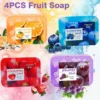 Sfcd518175f6a4733a9d3d4c3bbe44402I.webp 4PCS fruit jelly soap, deeply cleanses and removes makeup, bathes the whole body, moisturizes and nourishes