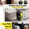 Sfd4b310a44db4c028e8c922778a438950.webp Bathroom Trash Can-10L Small Garbage Can with Press Top Lid for Toilet,Bedroom,Living Room – Plastic Wastebasket with Pop-up Lid