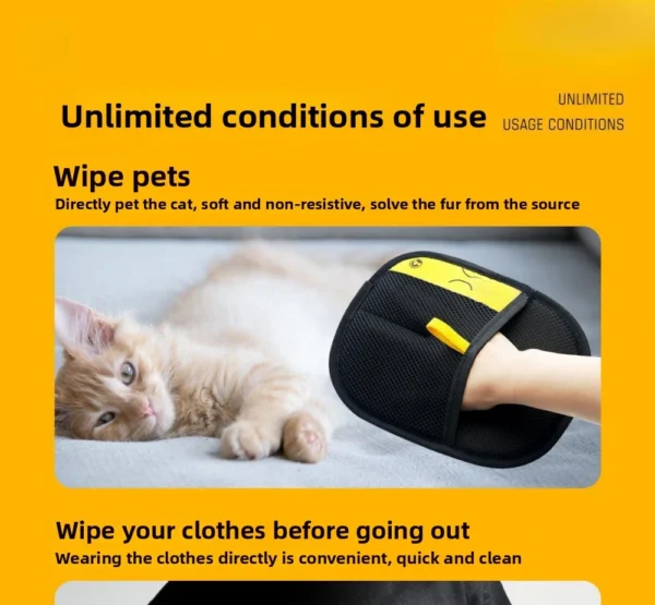 Pet Hair Removal Kit: Sticky Roller, Static Brush & Grooming Gloves - For Cat Dog Fur on Furniture Car Clothing