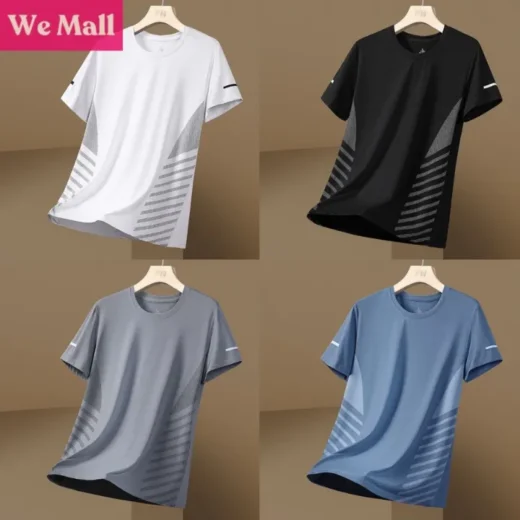Quick Dry T Shirt Men T-shirts Loose Short Sleeve Sports T-shirts Casual Men's Top T322