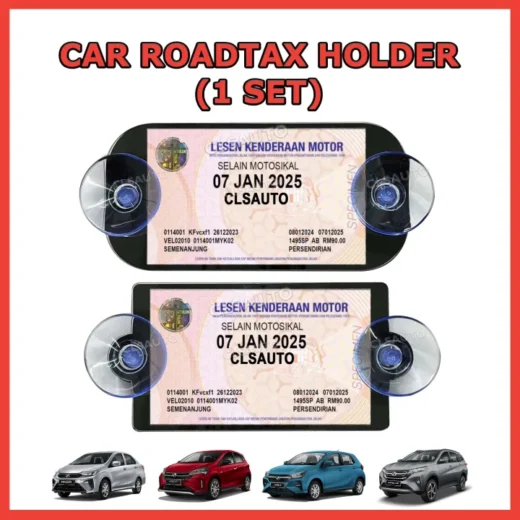 Roadtax Holder Small Pemegang Rotax Kereta Rotek Cover Rotex Casing Road Tax Automotive Accessories Simple Plain Design