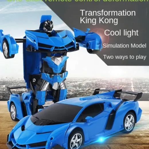 [Snap Mart] 1:18 Rechargeable Remote Control Car Robot 2-in-1 Transforming Sports Car Toy for Boys
