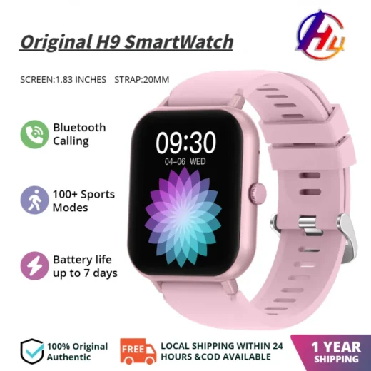 2024 New H9 Plus Bluetooth call samrt watch Women Watch Man Watch Jam Smart Watch sports watch Calculator Heart Rate Smart Watch