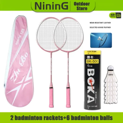 2pcs Badminton racket couple alloy split racket training student badminton racket Raket badminton pelajar